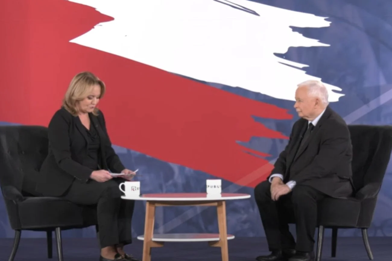 Danuta Holecka i Jarosław Kaczyński.