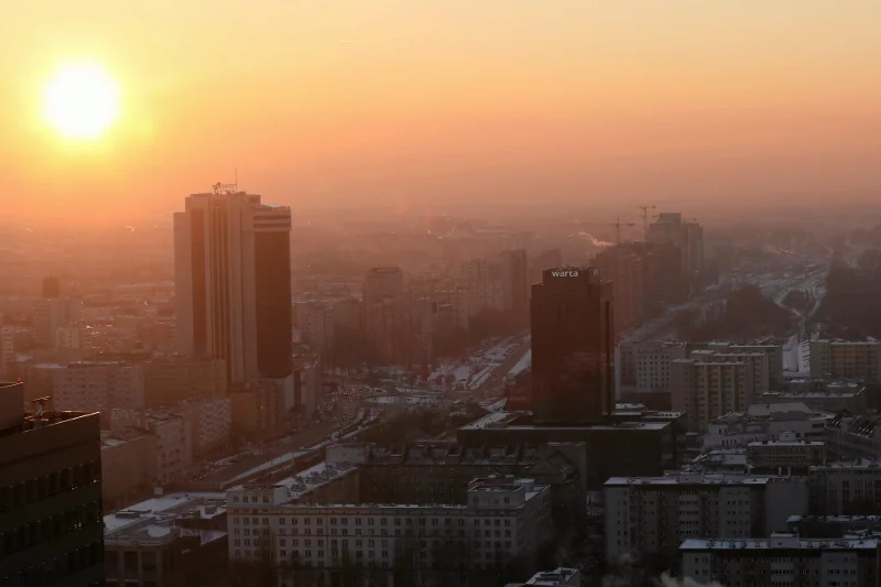 Smog widziany nad warszawską Ochotą