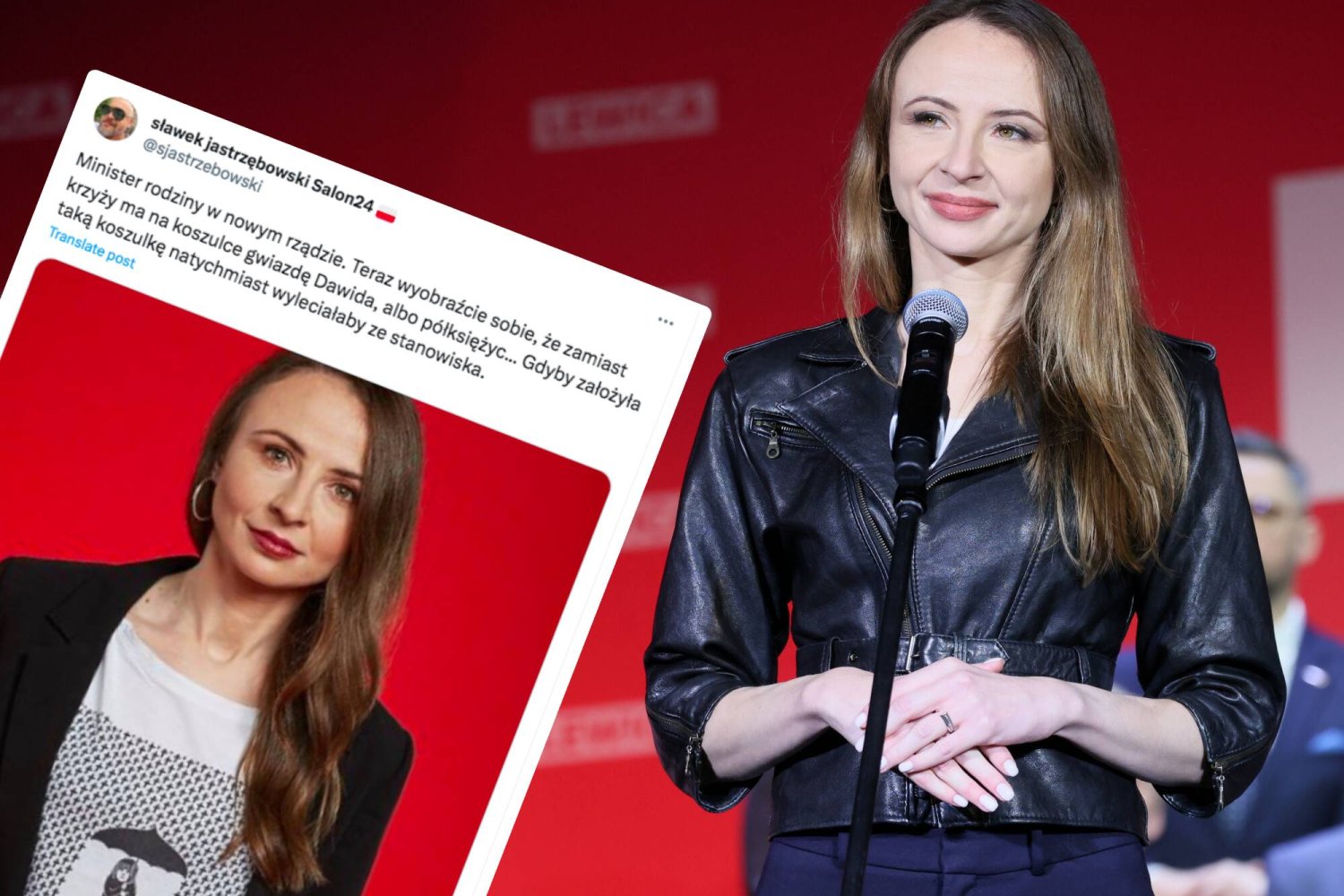 Koszulka nowej minister rodziny nie przypadła do gustu prawicy.