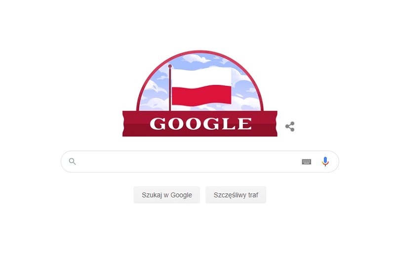 Google Doodle nawiązuje do Narodowego Święta Niepodległości w Polsce.