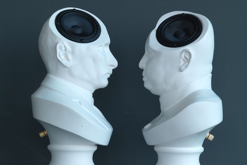 Głośniki w kształcie Putina i Kim Dzong Una