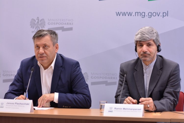 Konferencja prasowa Ministerstwa Gospodarki na temat współpracy polsko-irańskiej.