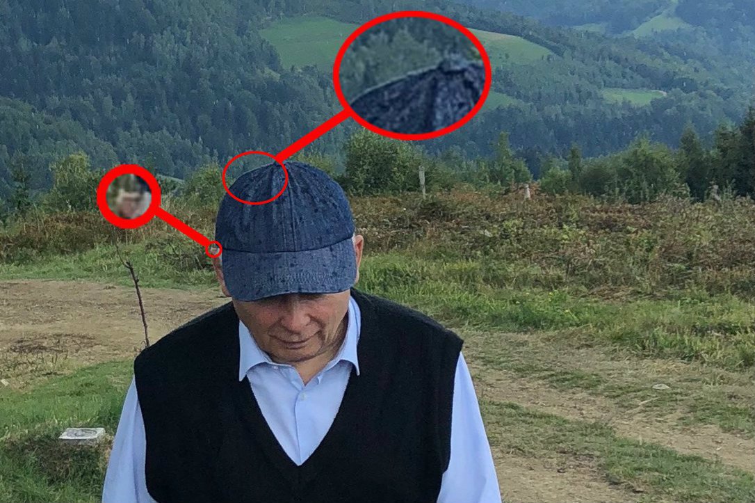 Wygląda na to, że zdjęcia Jarosława Kaczyńskiego w Beskidzie Sądeckim to fotomontaż.