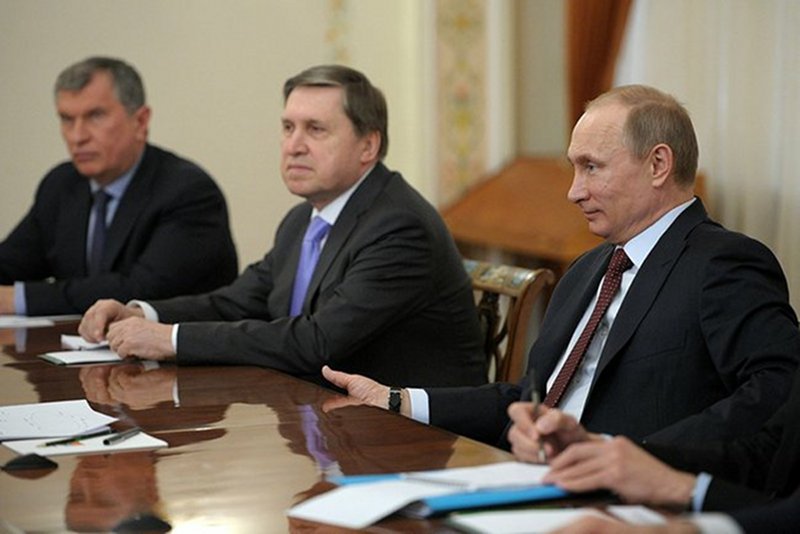 Władimir Putin podczas spotkania z przedstawicielami Shella