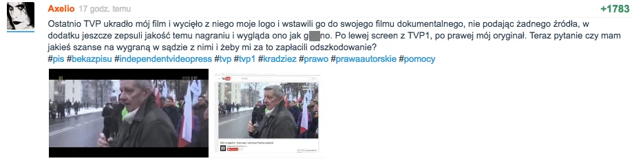 Tak internauta przedstawił swoje racje