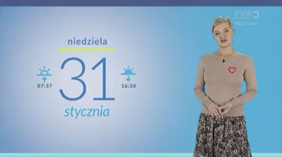 Dyrektorka TVP Poznań zaprzecza, że pogodynka straciła pracę, bo wspierała WOŚP.