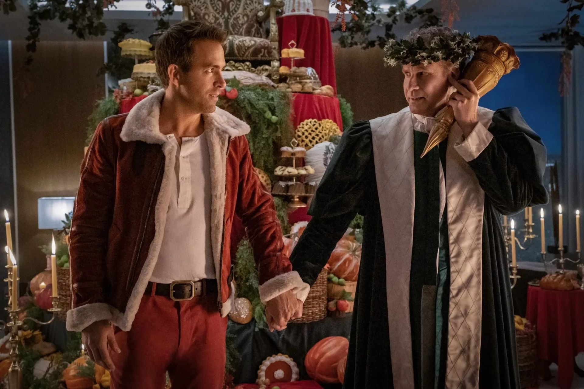 Ryan Reynolds i Will Ferrell w "Świąteczny duchu" (2022)