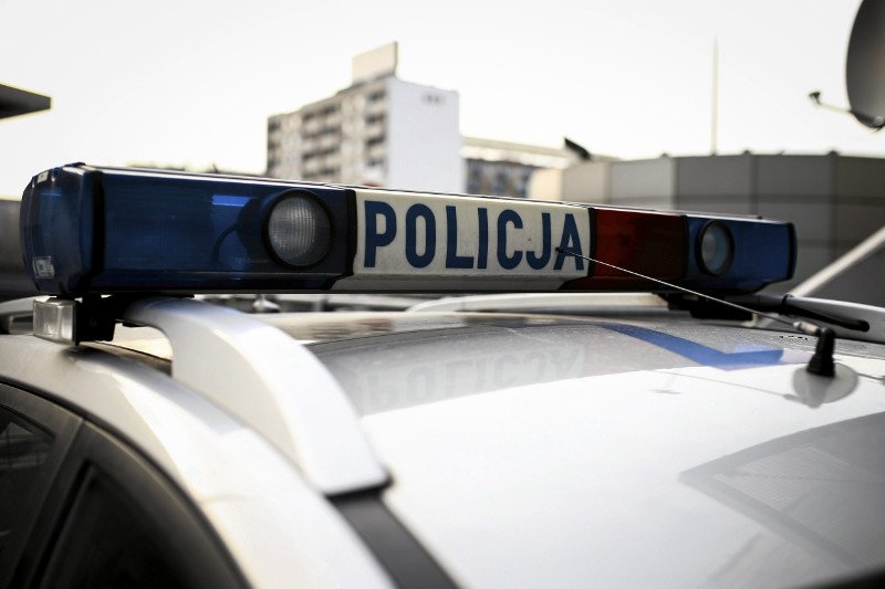 Kolizja samochodu SOP na Czerniakowskiej w Warszawie.