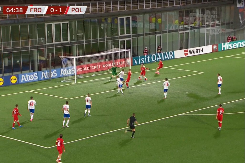 Po takiej akcji Polacy strzelili drugiego gola Wyspom Owczym. Jest nagranie