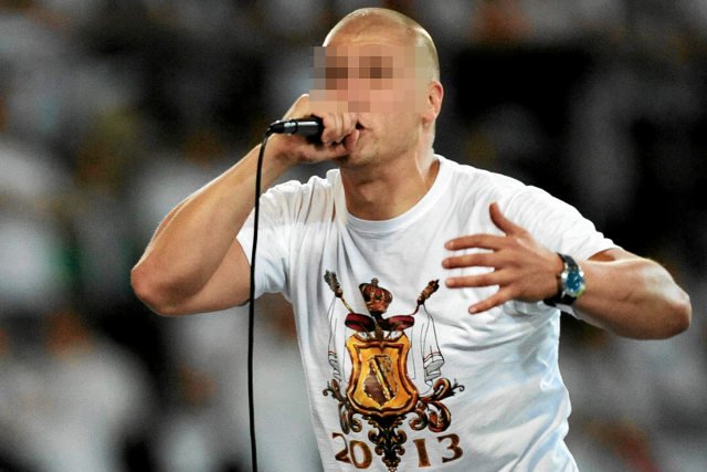 Sierpień 2013 roku. "Staruch" podczas meczu Legia Warszawa-Lechia Gdańsk