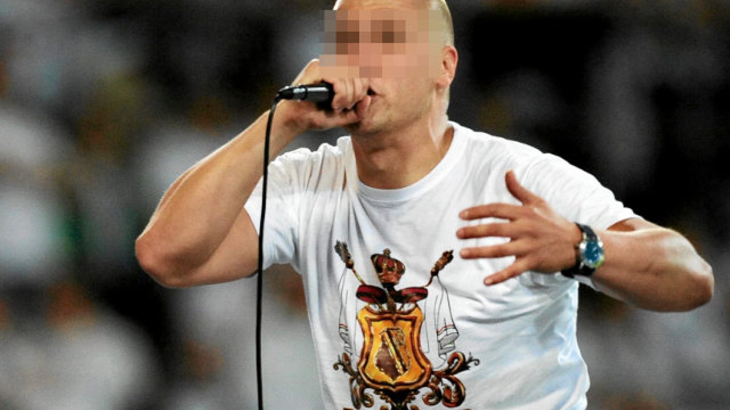 Sierpień 2013 roku. "Staruch" podczas meczu Legia Warszawa-Lechia Gdańsk