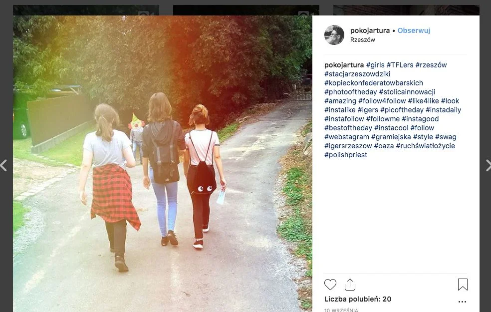 Na Instagramie Hippe zamieszczał tego typu zdjęcia...