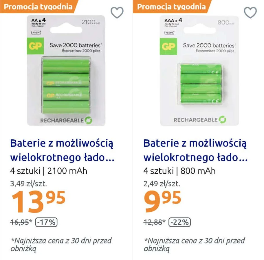 Promocja na akumulatorki GP w Action