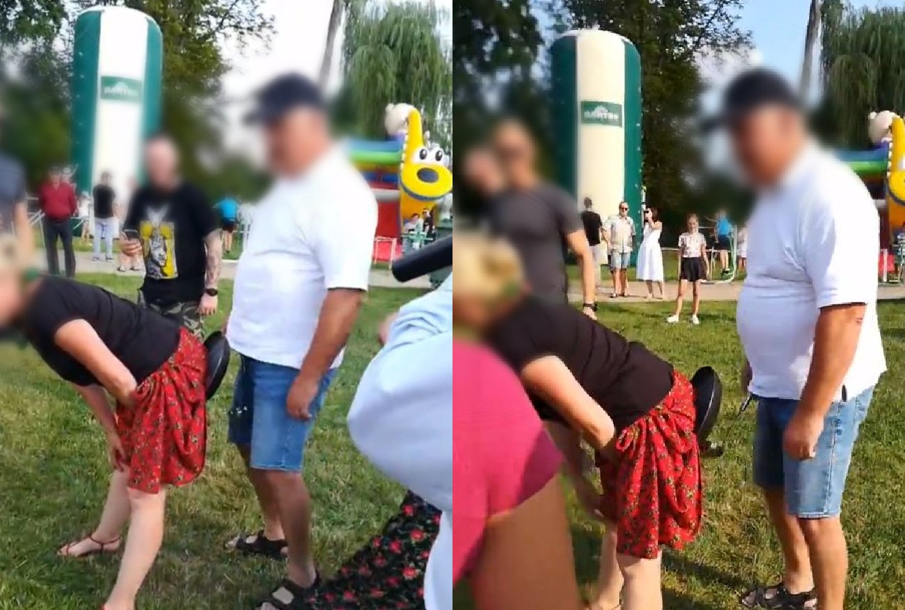 Zabawy na Dożynkach. Chochlą uderzał w patelnię, imitując sceny seksu.