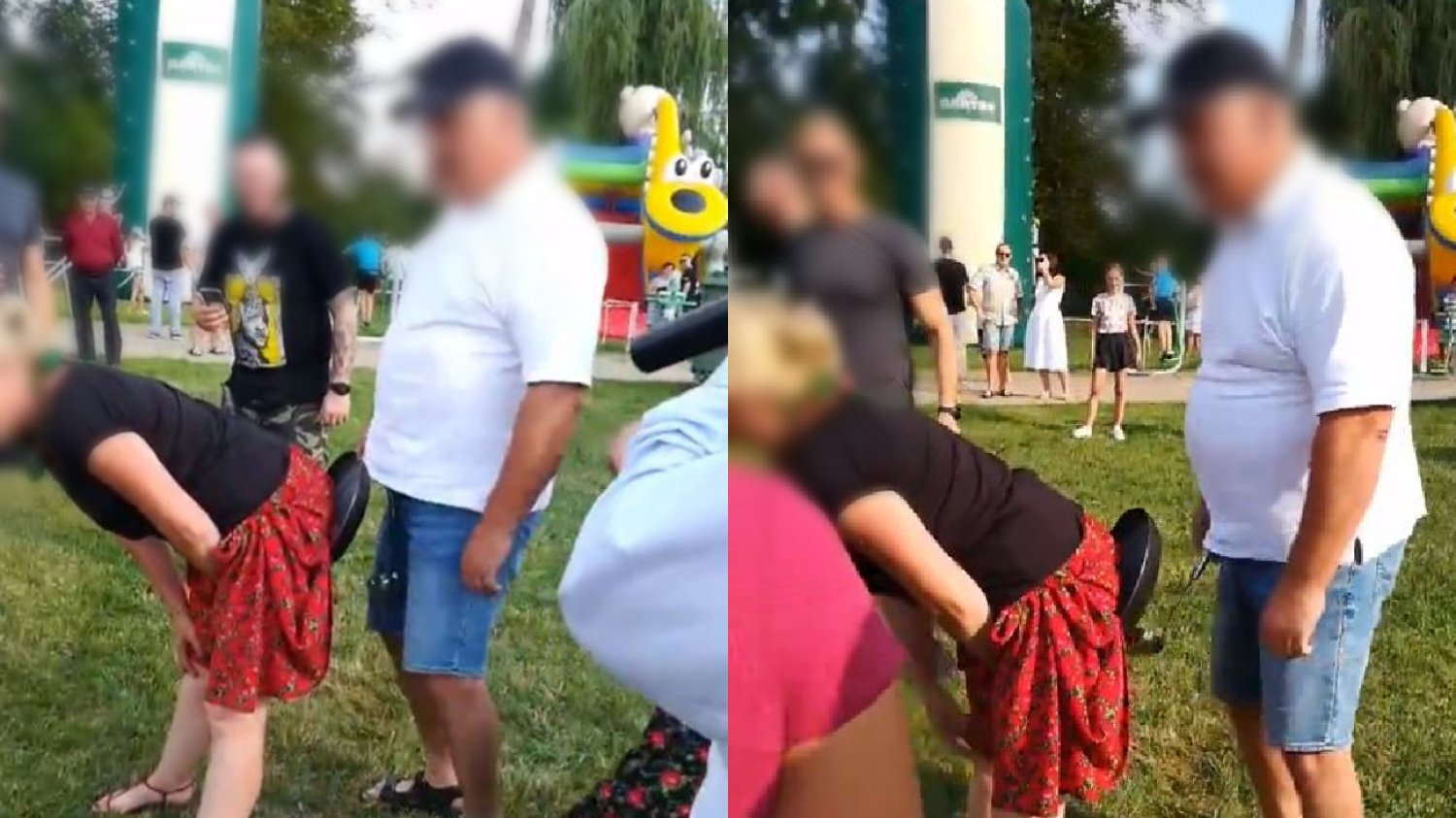 Zabawy na Dożynkach. Chochlą uderzał w patelnię, imitując sceny seksu.