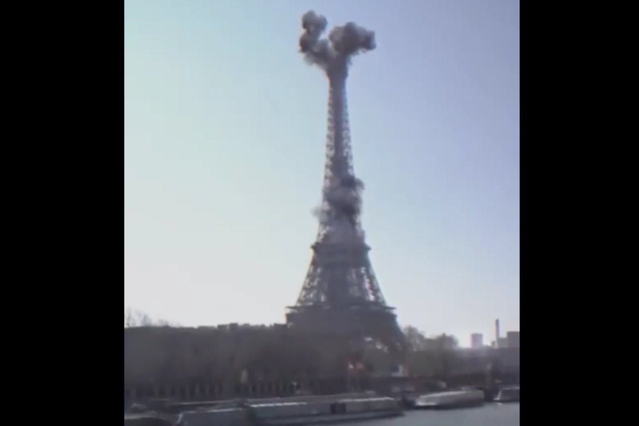 Wstrząsające nagranie nalotu na Paryż. Apel o zamknięcie nieba nad Ukrainą