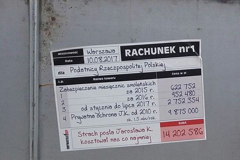 Wystawiono "rachunek za strach Jarosława Kaczyńskiego"
