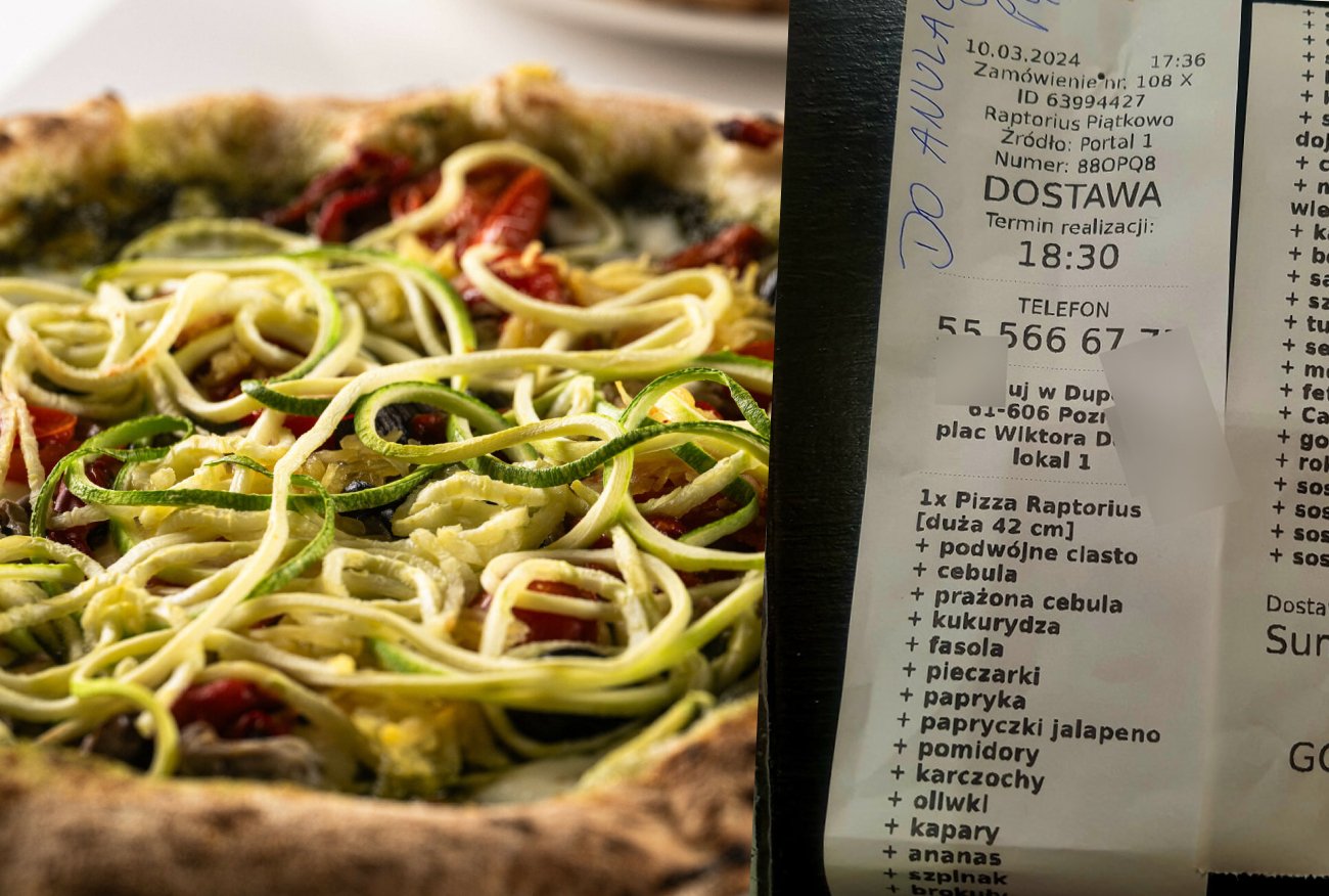 Poznań. Pokazali gigantyczny rachunek za pizzę. "Zazwyczaj nie umieszczamy przykładów umysłowej biedy".