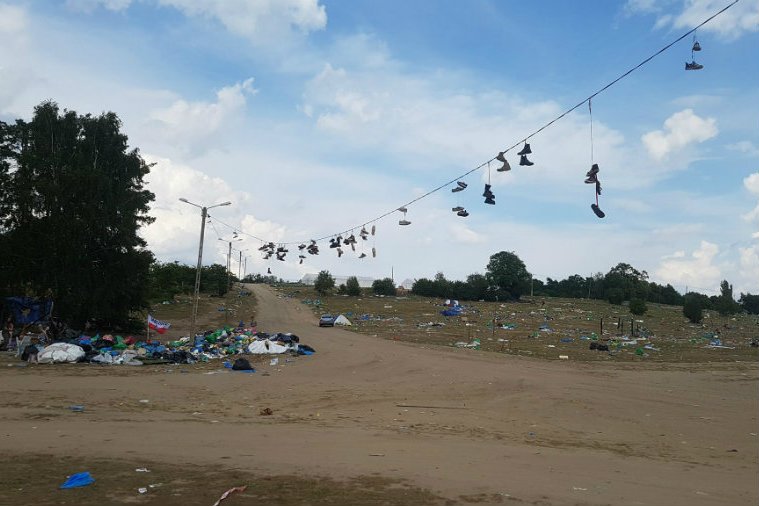 Internauta opublikował zdjęcia terenu, na którym odbył się festiwal Pol'and'Rock w Kostrzynie nad Odrą.