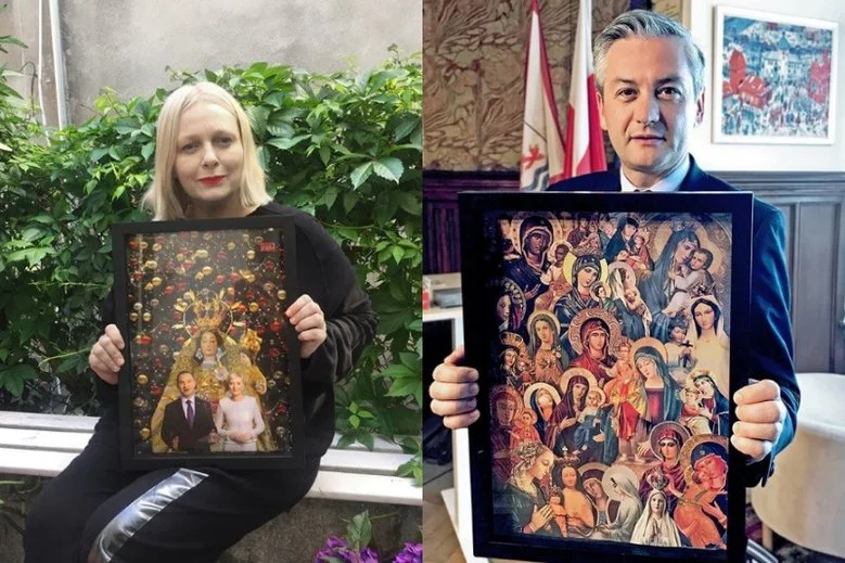 Wędrujące obrazy z serii Polska Bez Obrazy trafiły m.in. do domów Kasi Nosowskiej, Roberta Biedronia czy Olgi Tokarczuk