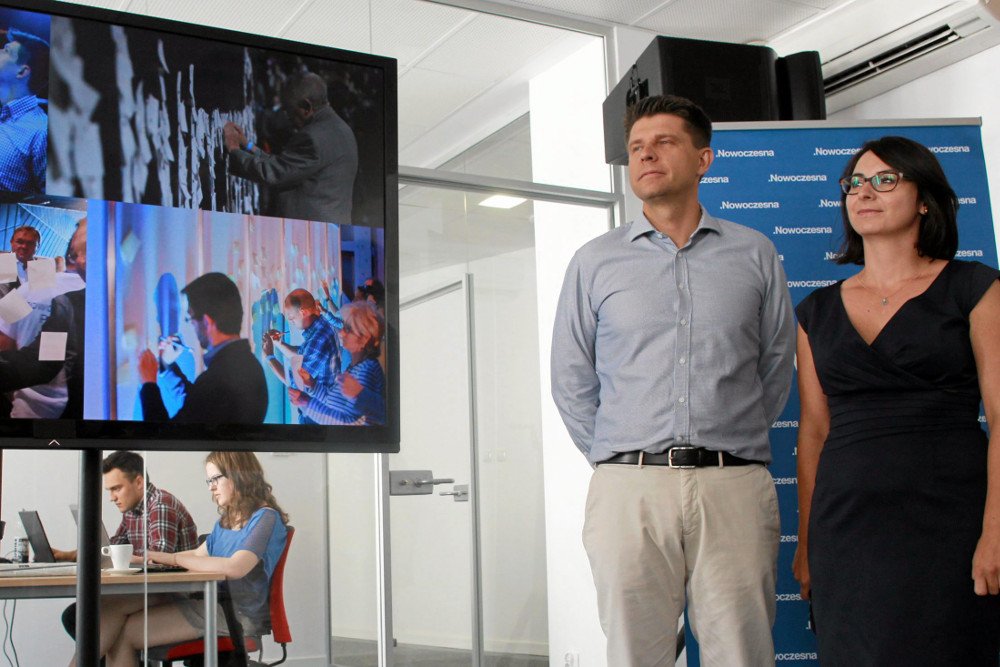 Ryszard Petru i nowa rzeczniczka stowarzyszenia Kamila Gasiuk-Pihowicz. Nowoczesna dopina listę "jedynek".