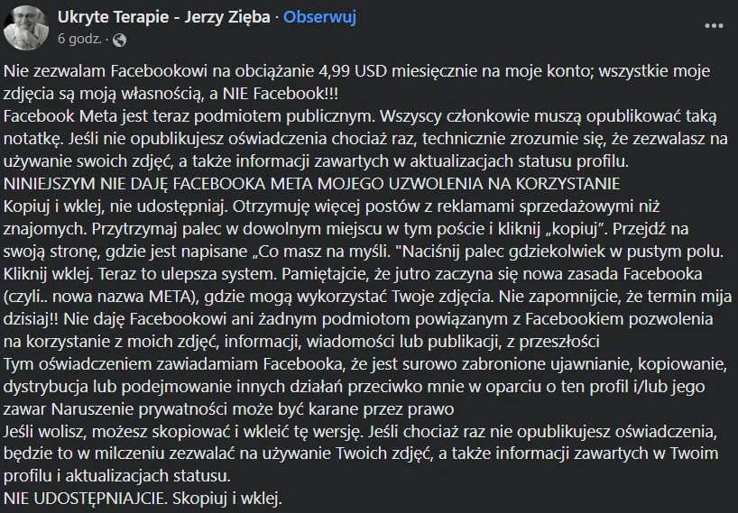 nowa zasada facebooka o co chodzi łańcuszek meta nowa zasada facebooka o co chodzi łańcuszek meta