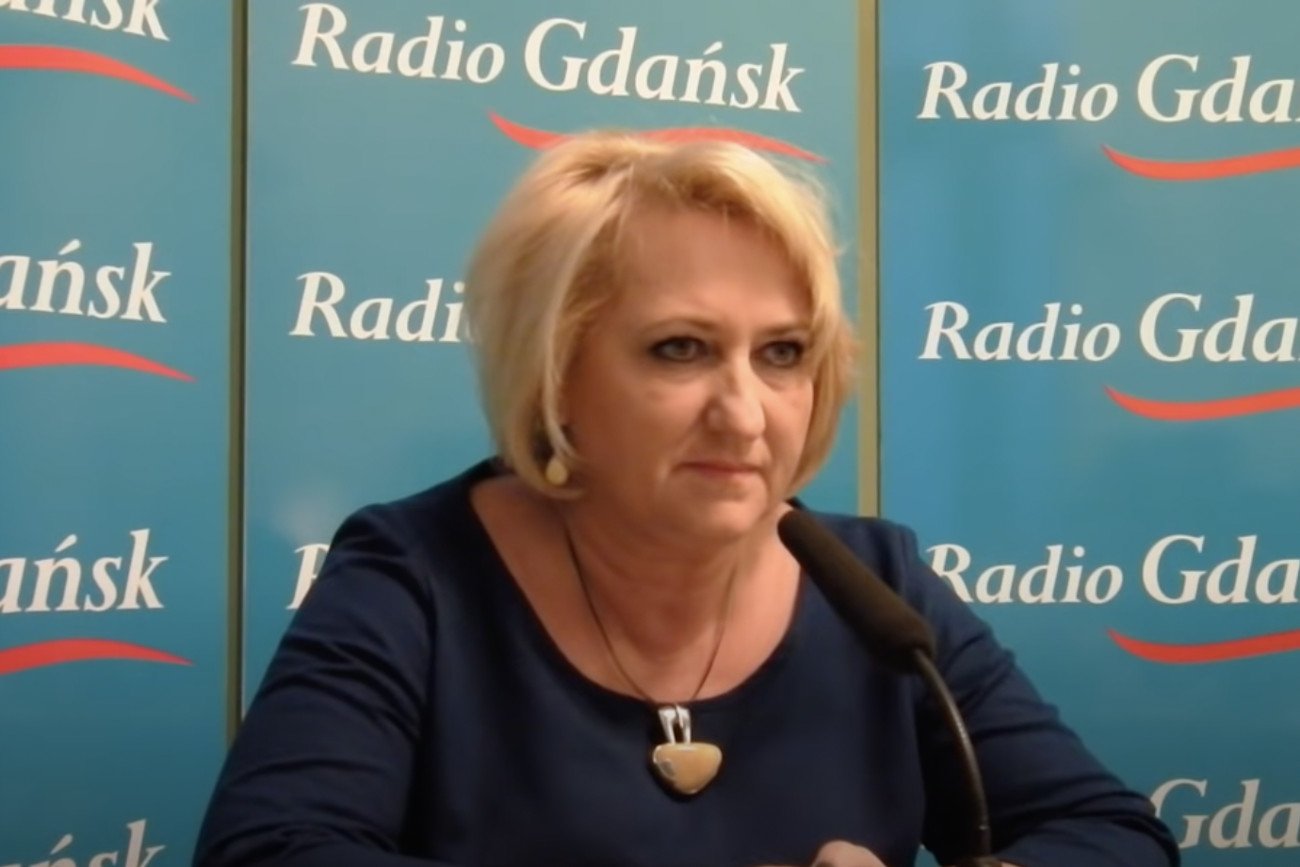 Tatiana Neumann udziela wywiadu w Radiu Gdańsk w 2012 roku