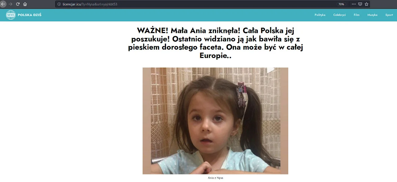 Fake newsy to jedno z narzędzi służących do wyłudzania danych