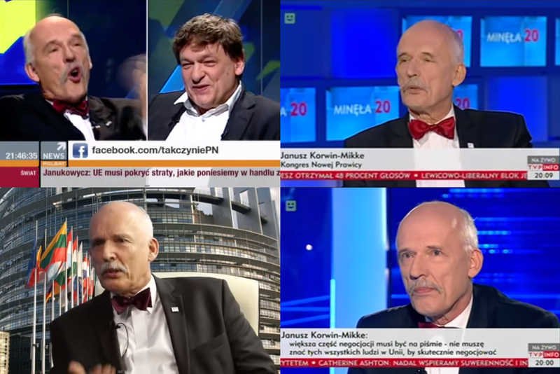 Janusz Korwin-Mikke specjalizuje się w demolowaniu debat telewizyjnych.