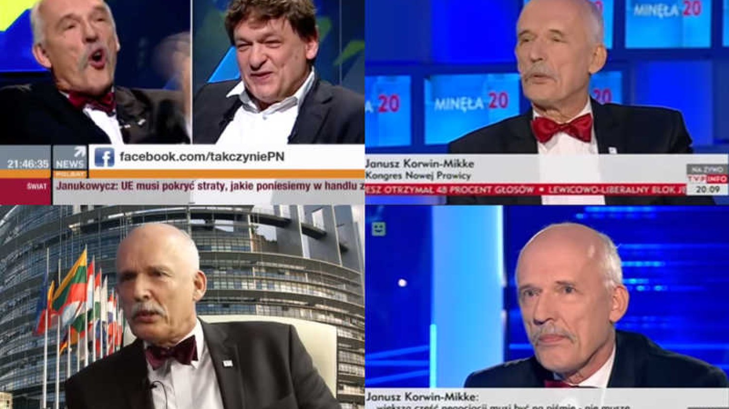 Janusz Korwin-Mikke specjalizuje się w demolowaniu debat telewizyjnych.