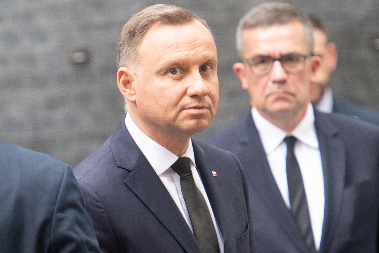 Andrzej Duda przy Downing Street 10 w Londynie