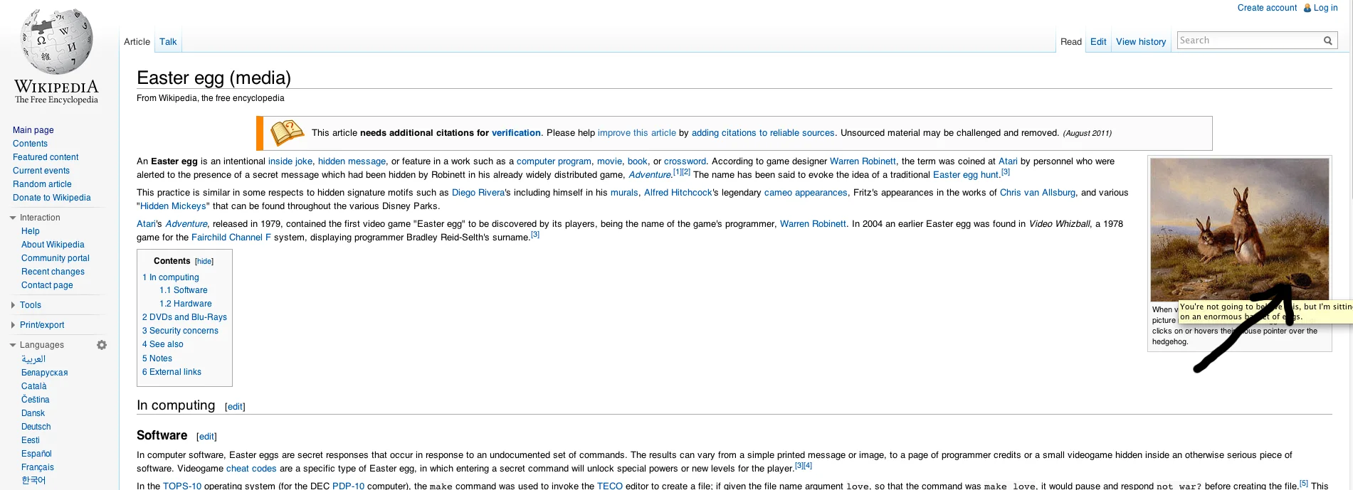 Wikipedia i ukryty obrazek.