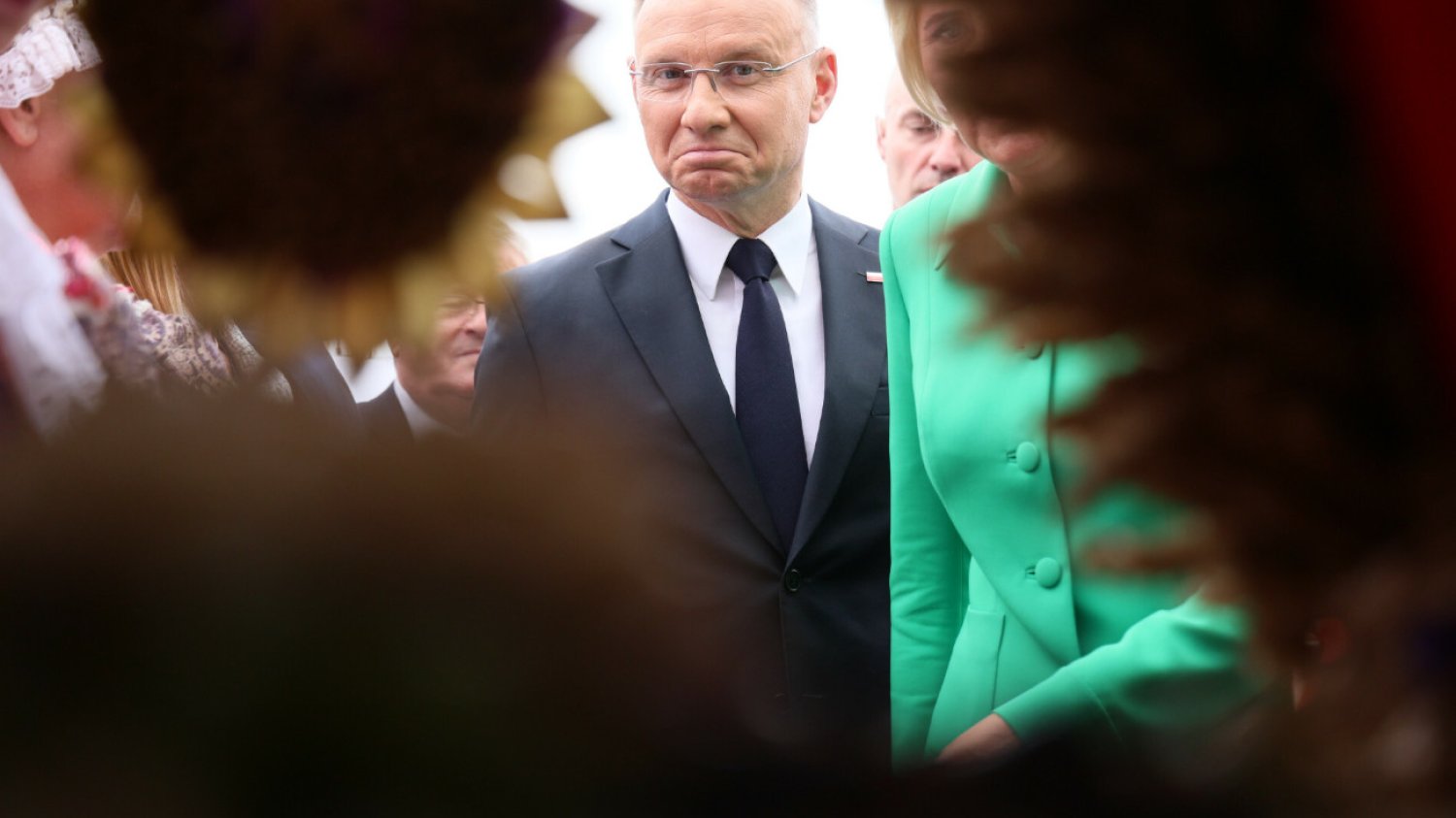 Południe Polski walczy z powodzią, a gdzie jest Andrzej Duda? Widziano go na dożynkach Andrzej Duda bawi się na dożynkach