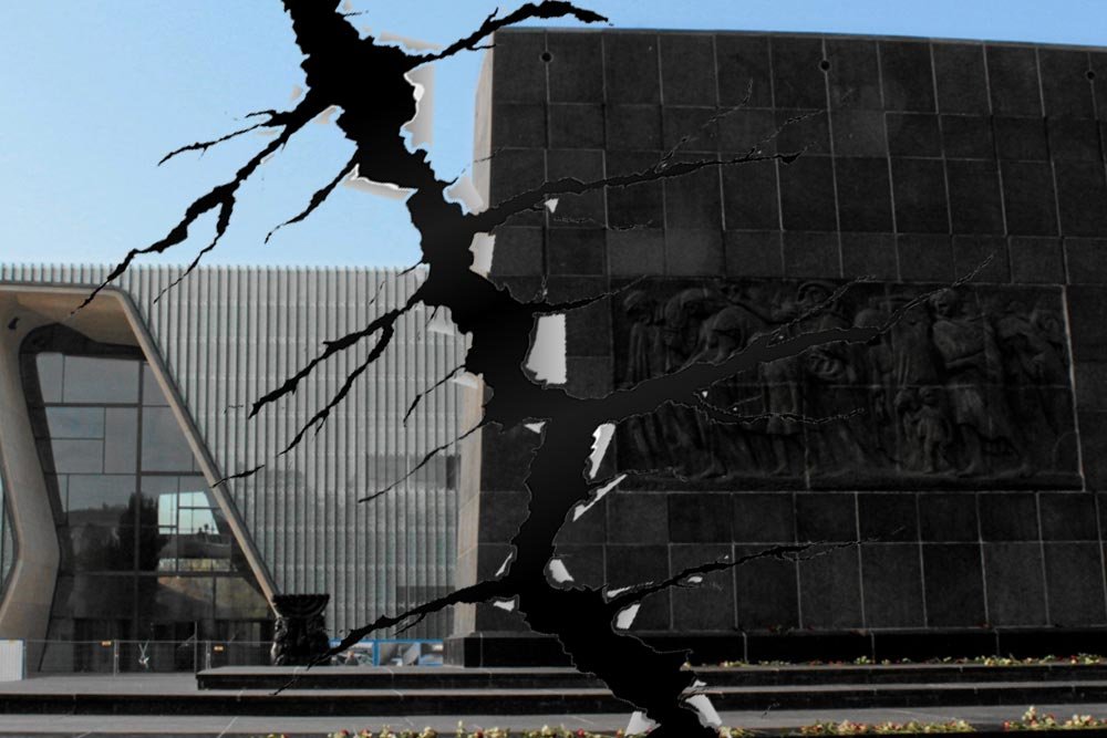 Pomnik Bohaterów Getta. Obok Muzeum Historii Żydów Polski