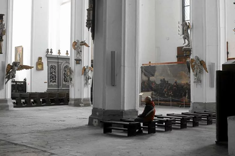 Wnętrze Bazyliki Mariackiej w Gdańsku