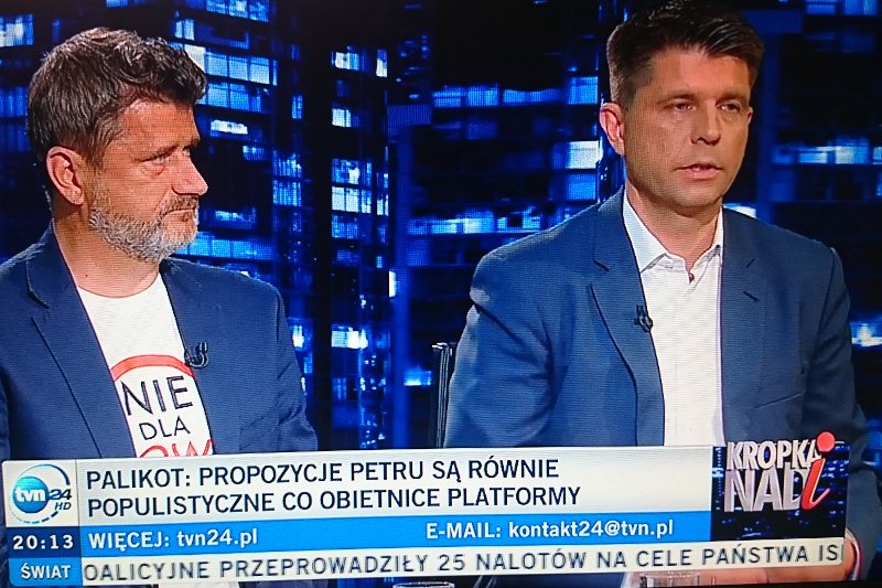 Janusz Palikot i Ryszard Petru byli w środę gośćmi Moniki Olejnik.