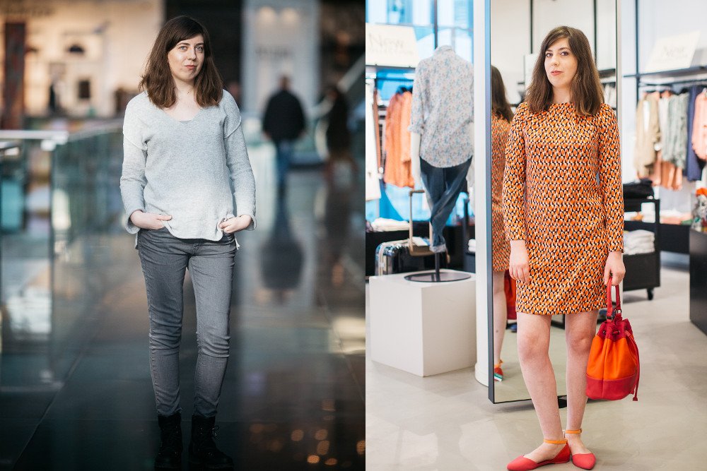 Przed spotkaniem z personal shopperką i w jego trakcie.