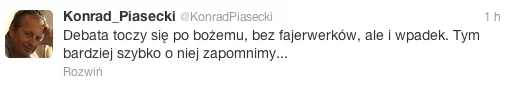Dziennikarz RMF FM Konrad Piasecki o debacie PiS