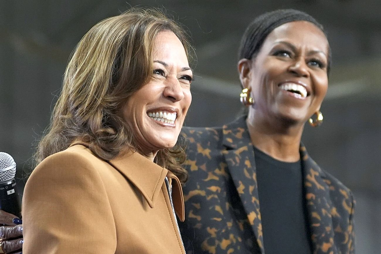 Michelle Obama tchnęła wiatr w żagle Kamali Harris