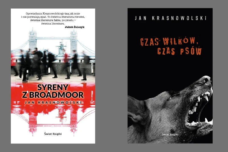 Jan Krasnowolski napisał wcześniej "Syreny z Broadmoor" zbiór opowiadań inspirowanych sprawami kryminalnymi z udziałem Polaków. Jego najnowsza powieść to "Czas wilków, czas psów", historia zbrodniarza z Polski
