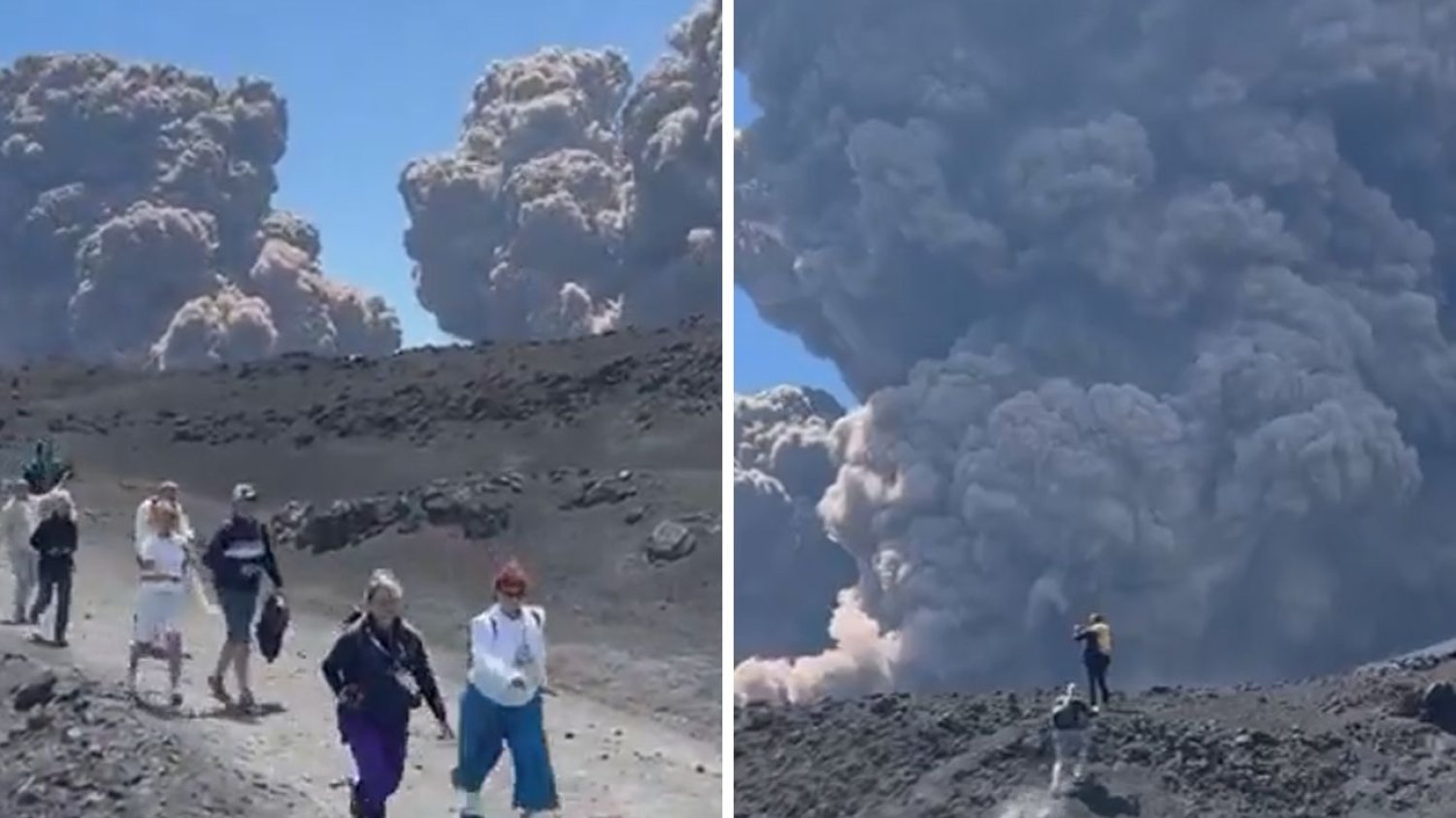 Erupcja Etny przeraziła turystów Erupcja Etny w poniedziałek 2 czerwca