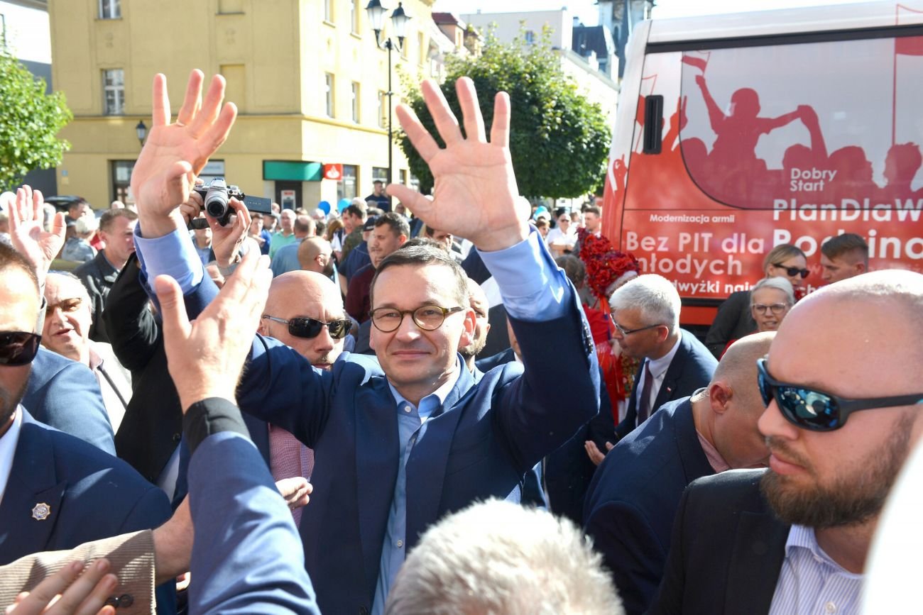 Mateusz Morawiecki podczas spotkania z wyborcami.