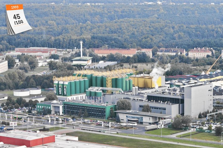 Kompania Piwowarska jest obecnie największym producentem piwa w Polsce. Na zdjęciu należący do niej browar Lech Browary Wielkopolski