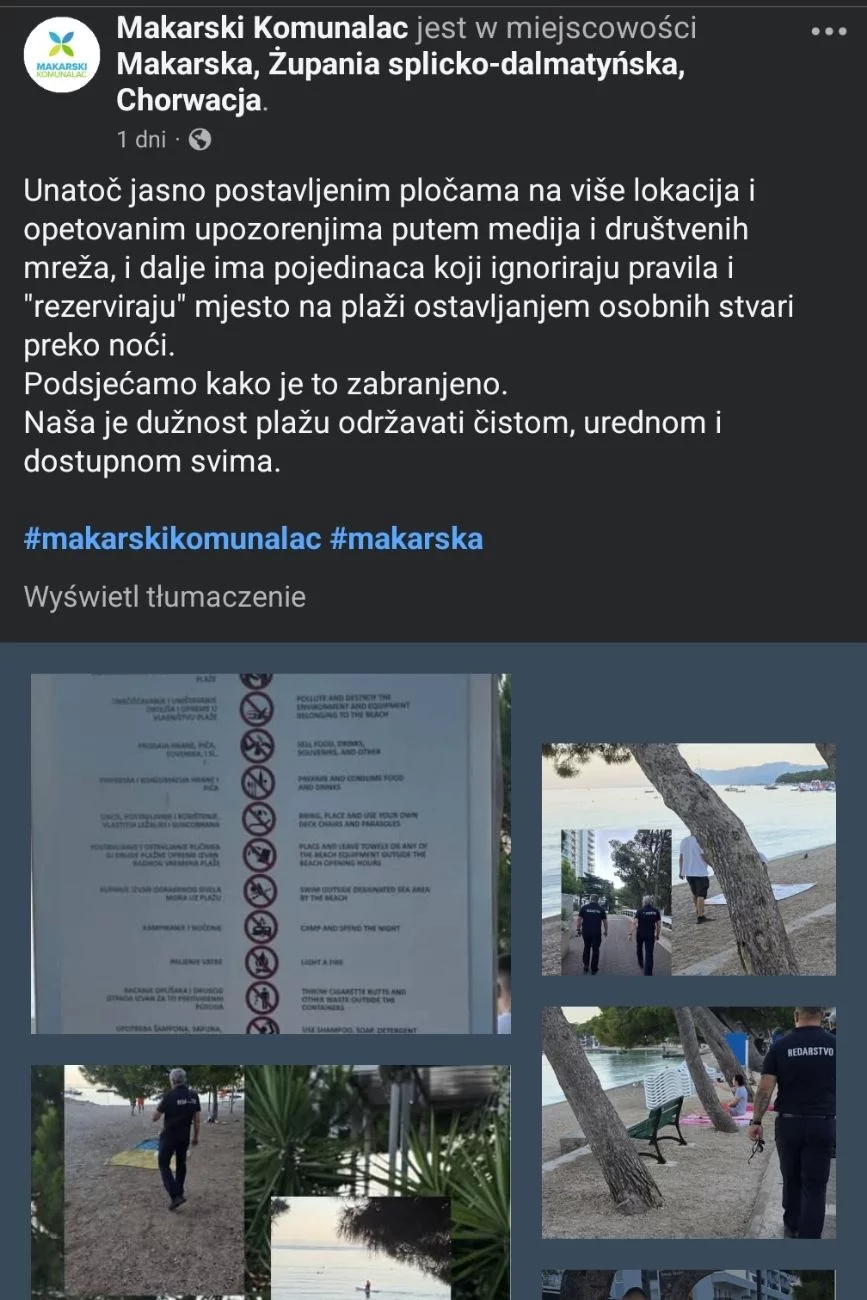 Sprzątanie plaży w Makarskiej