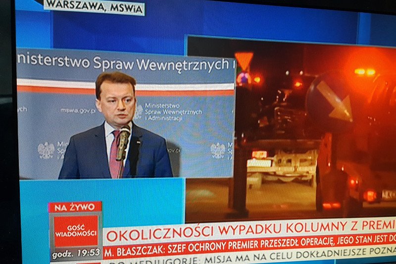 Zieliński przyznał, że uderzenie seicento to mógł być zamach. I zapowiada... zmianę nazwy Biura Ochrony Rządu