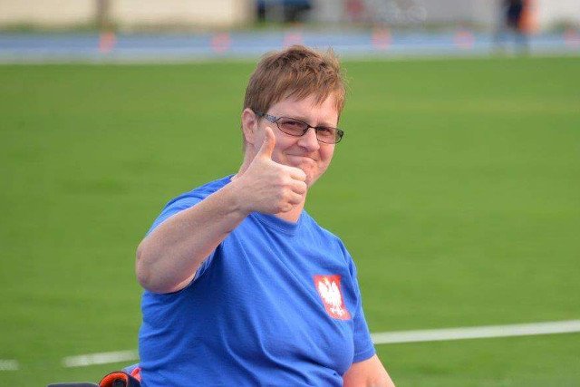 Lucyna Kornobys ze srebrem w pchnięciu kulą.