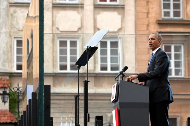 Barack Obama podczas ostatniej wizyty w Warszawie