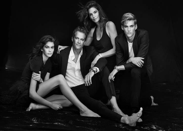 Cindy Crawford z rodziną