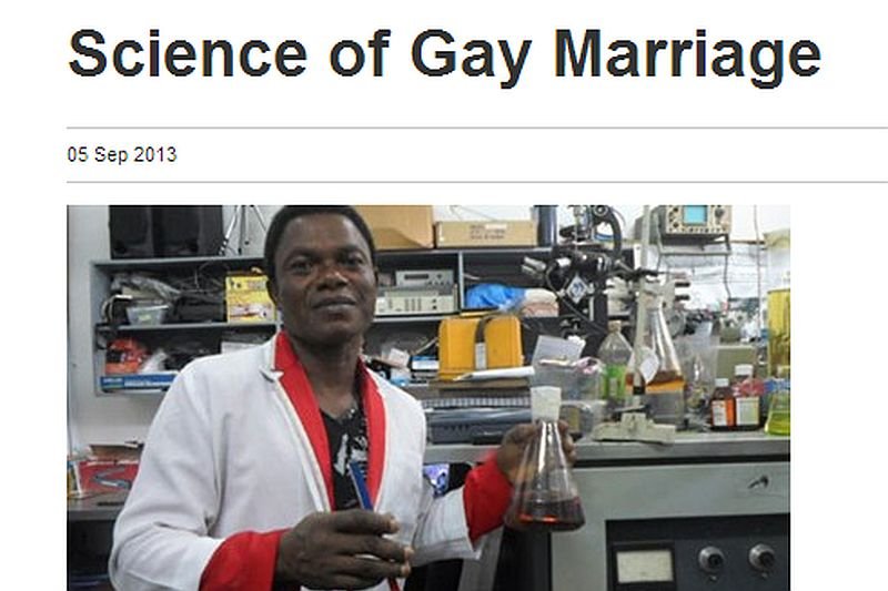 Homoseksualizm jest sprzeczny z naturą - odkrył Chibuihem Amalaha. By obalić znane dotąd tezy naukowe wystarczyły proste eksperymenty.