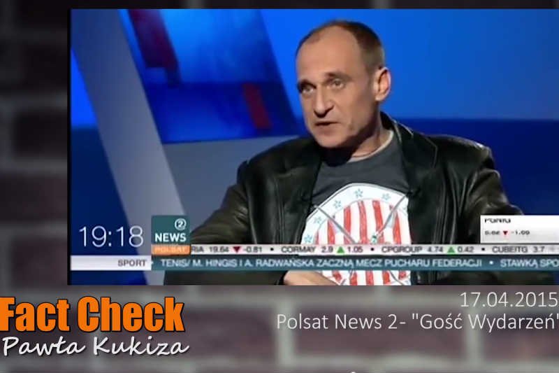 Sprawdziliśmy to, co mówi Paweł Kukiz. Obejrzyj Fact Check.